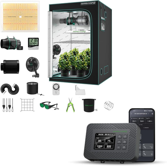 MARS HYDRO 4x4 Grow Tent Kit Complete System with Newly Upgraded Digital Intelligent Temperature and Humidity Controller
