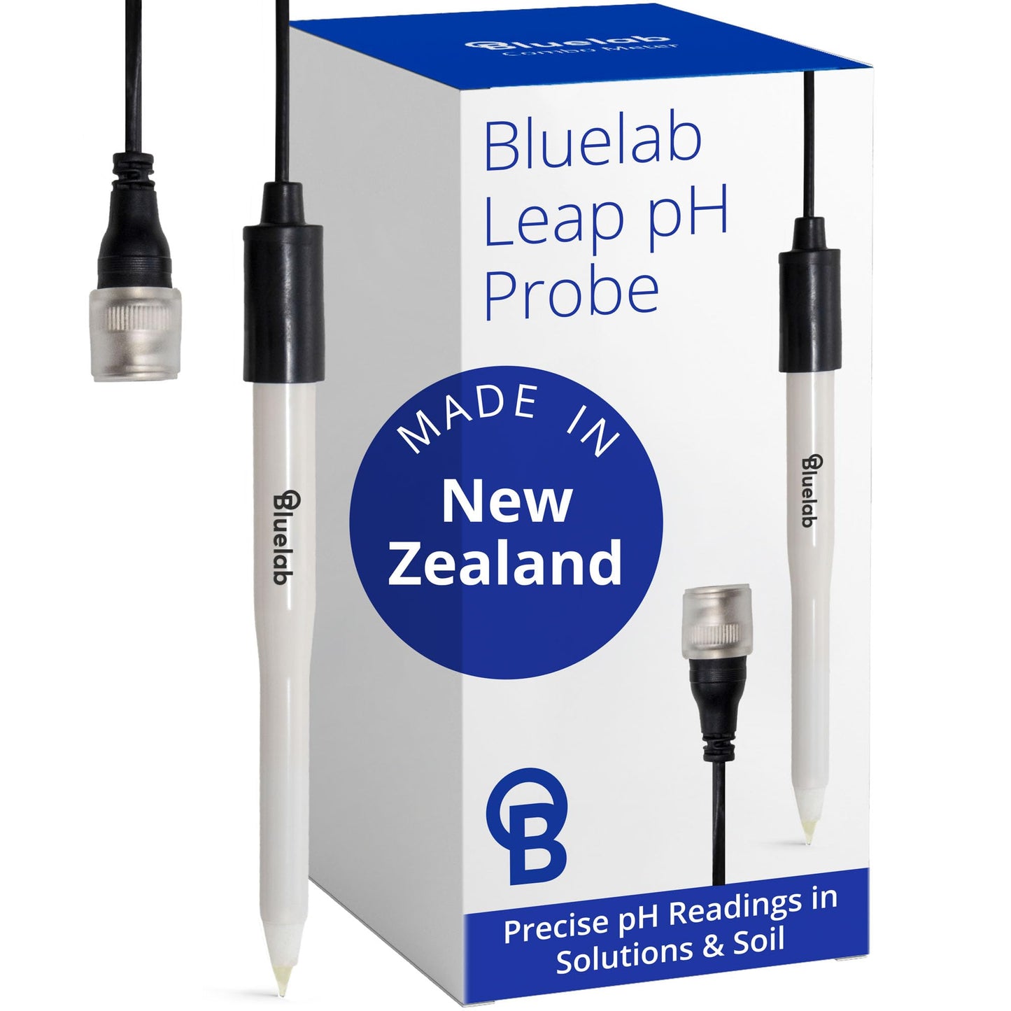 Bluelab PROBPH pH Probe for Water, Replacement Electrode for Meter, Monitor, and Controller with Easy Calibration, Tool for Hydroponic System and Indoor Plant Grow