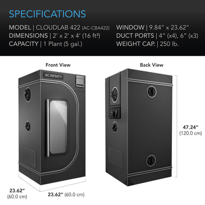 AC Infinity CLOUDLAB Grow Tents, Size and Layout Options