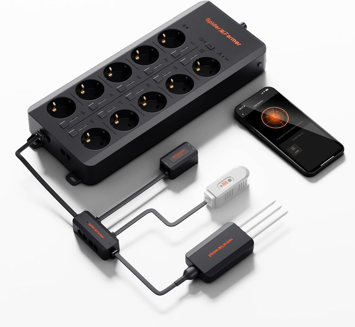 Spider Farmer GGS AC10 Power Strip Kits 10 AC APP-Based Controls Outlets