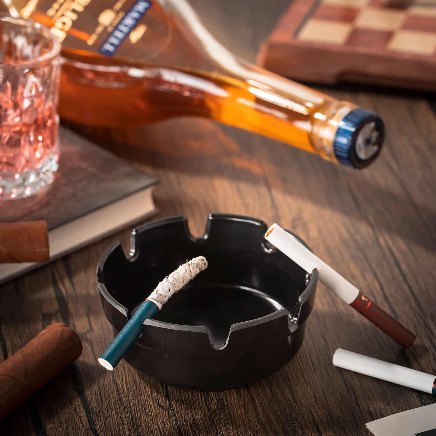 Reginary 24 Pieces 4" Ashtrays Bulk Round Ashtray Ash Tray Outdoor Ashtray Home Ashtrays for Patio Outdoor Restaurant Kitchen Table Indoor Home Decoration