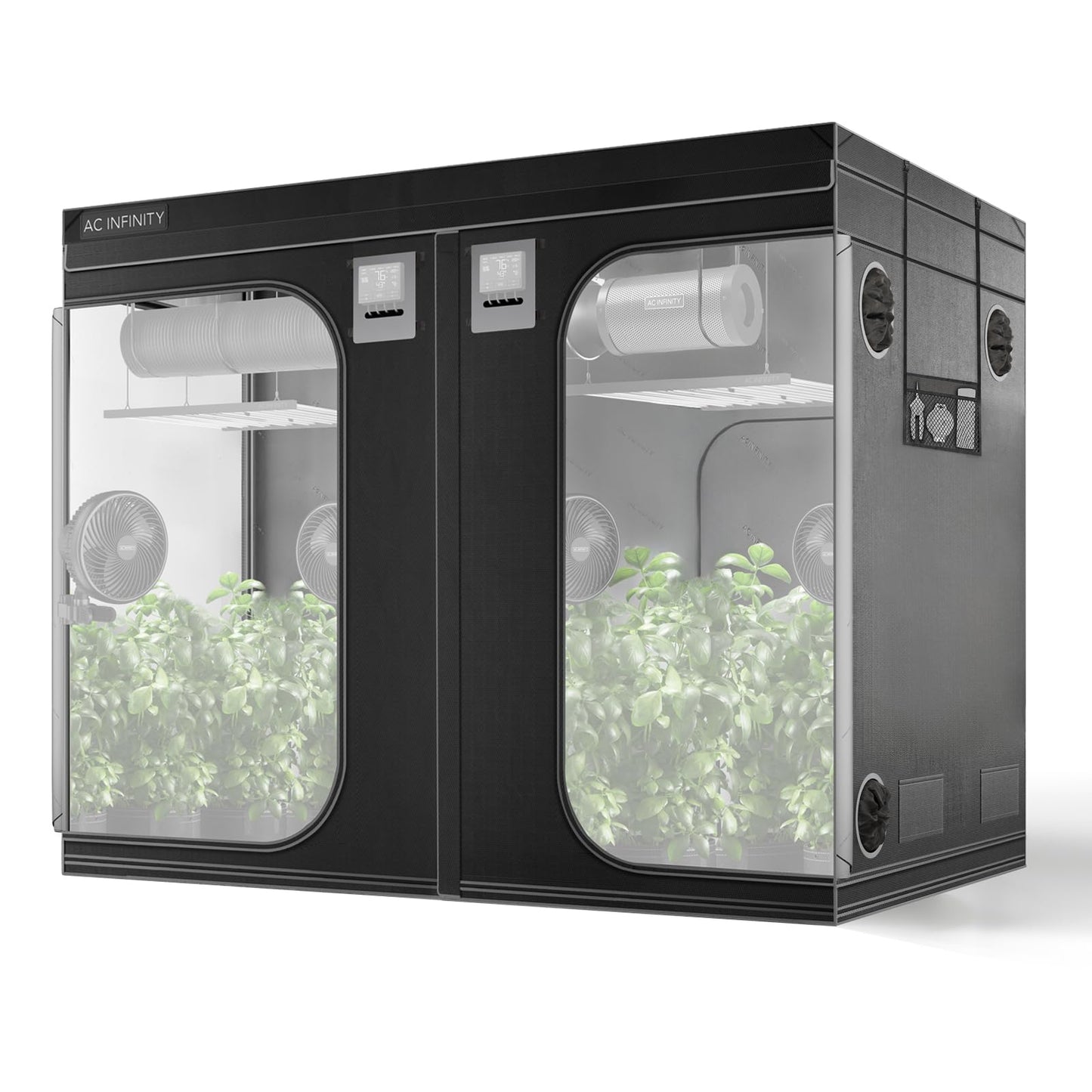 AC Infinity CLOUDLAB 816 Advance Grow Tent, 120"x60"x80" Thickest 1 in. Poles, Highest Density 2000D Diamond Mylar Canvas, 10x5 for Hydroponics Indoor Growing