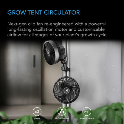 AC Infinity CLOUDRAY Clip Fans, Size and Pack Options