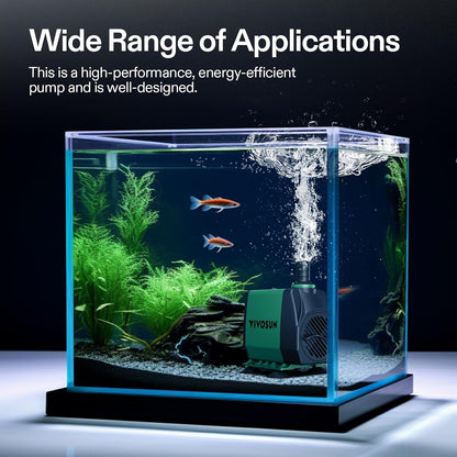 VIVOSUN Submersible Fountain Water Pumps, Multiple Options