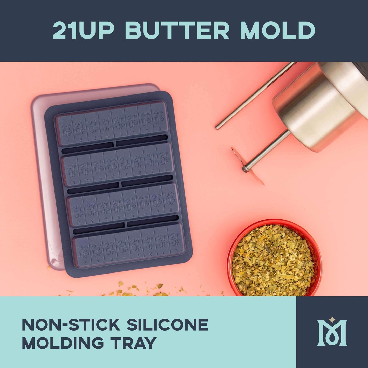Magical Butter Silicone Non-Stick Tray – BPA-Free Mold for Easy Butter, Brownies, Granola & Chocolate Bars – Creates 8 Tbsp Sticks for Baking & Cooking