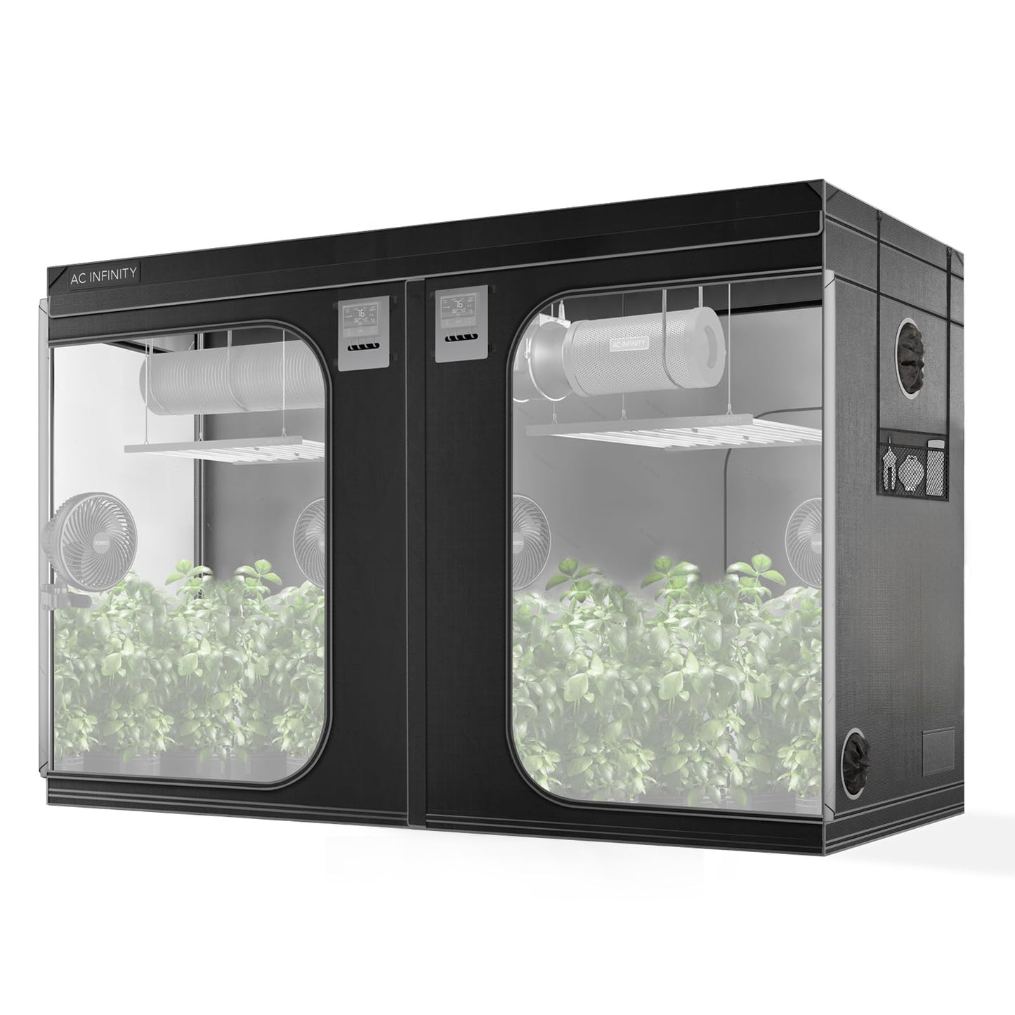 AC Infinity CLOUDLAB 816 Advance Grow Tent, 120"x60"x80" Thickest 1 in. Poles, Highest Density 2000D Diamond Mylar Canvas, 10x5 for Hydroponics Indoor Growing