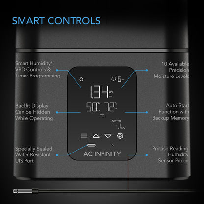 AC Infinity CLOUDFORGE Plant Humidifiers, Multiple Capacities