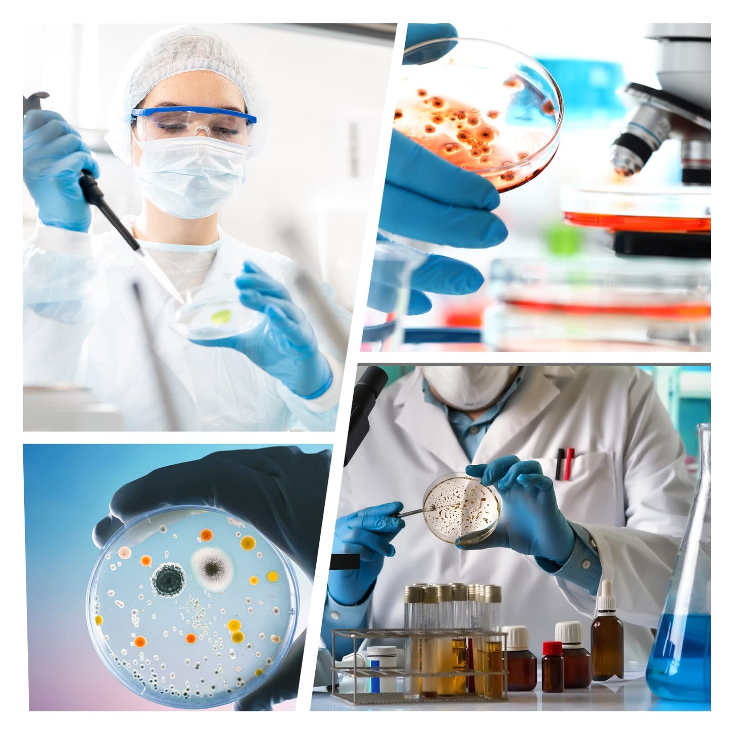 10 Pack Sterile Thick Plastic Petri Dishes with Lid, 90mm Dia x 15mm Deep Clear 3 Vents Petri Dish for Lab Science Experiment