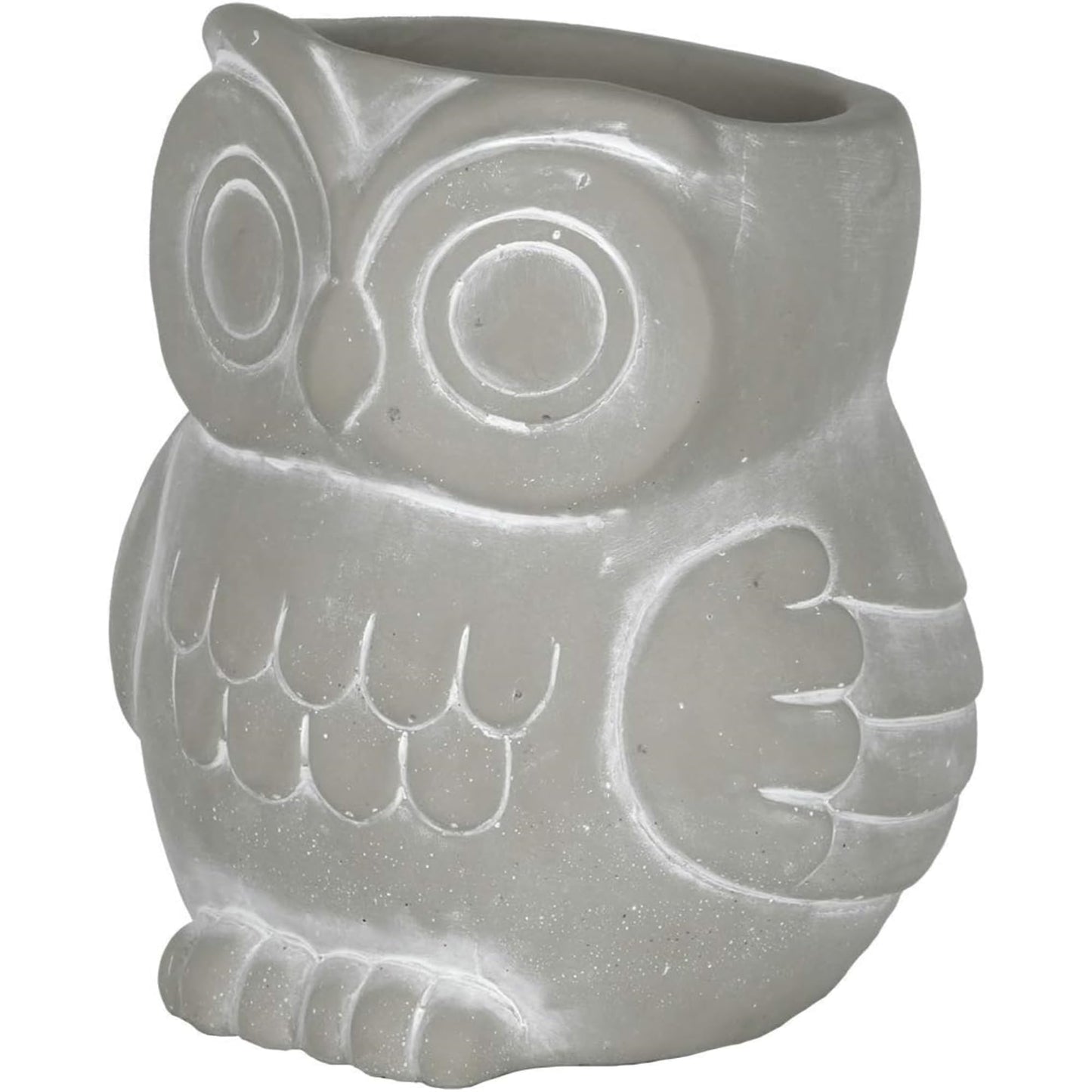 Classic Home and Garden Cement Buddies Animal Planter - Cute Desk Decoration - UV Coated Animal Vase w/Removable Drain Plug - Succulent Planter for Indoor/Outdoor Use (Bird Planter, Rust, Large)