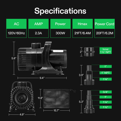 VIVOSUN Submersible Water Pumps, Multiple Flow Options