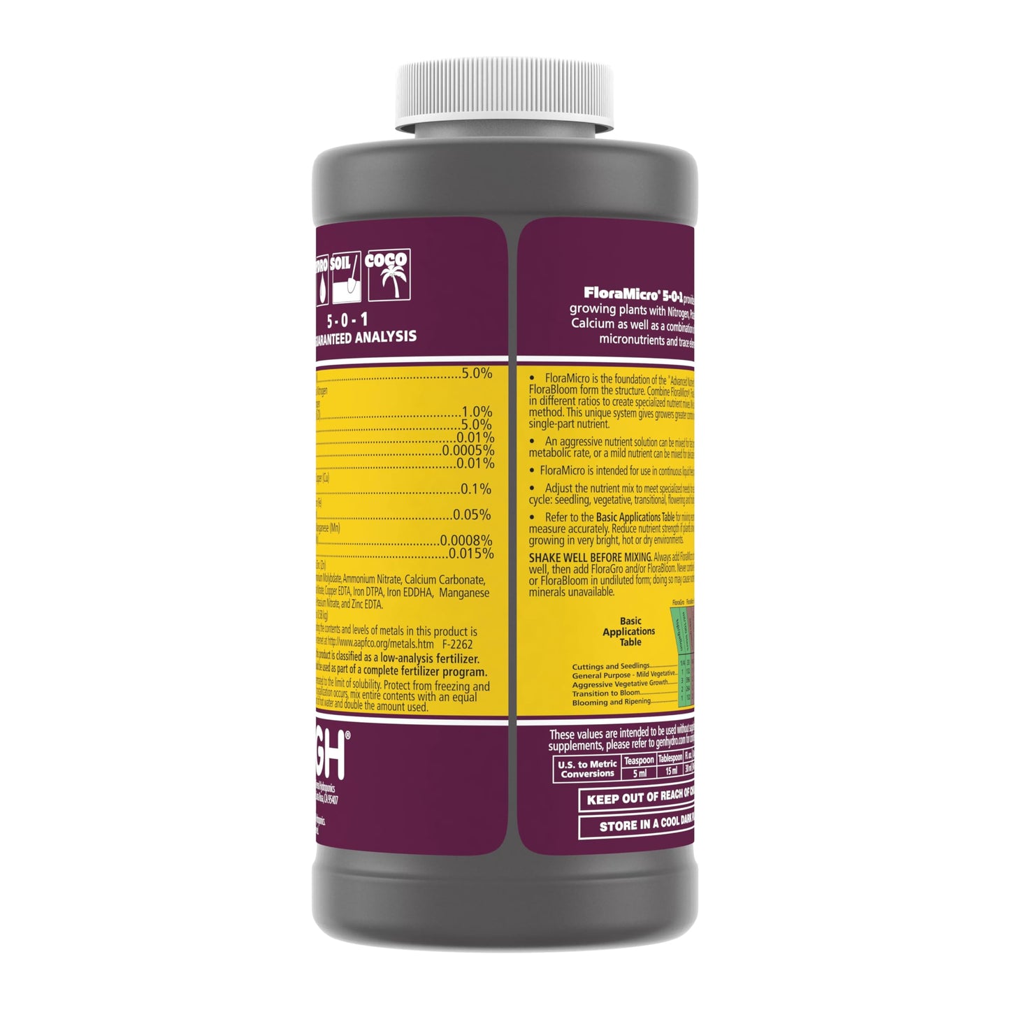 General Hydroponics FloraMicro, 1 Gallon