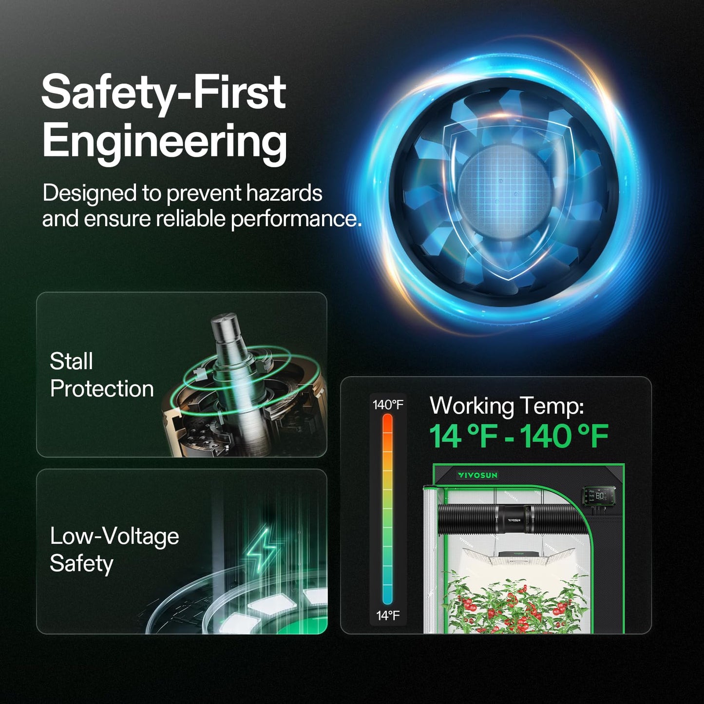 VIVOSUN 6 Inch Inline Duct Fan 240 CFM, HVAC Exhaust Ventilation Fan with Low Noise for Basements, Bathrooms, Kitchens and Attics, Silver