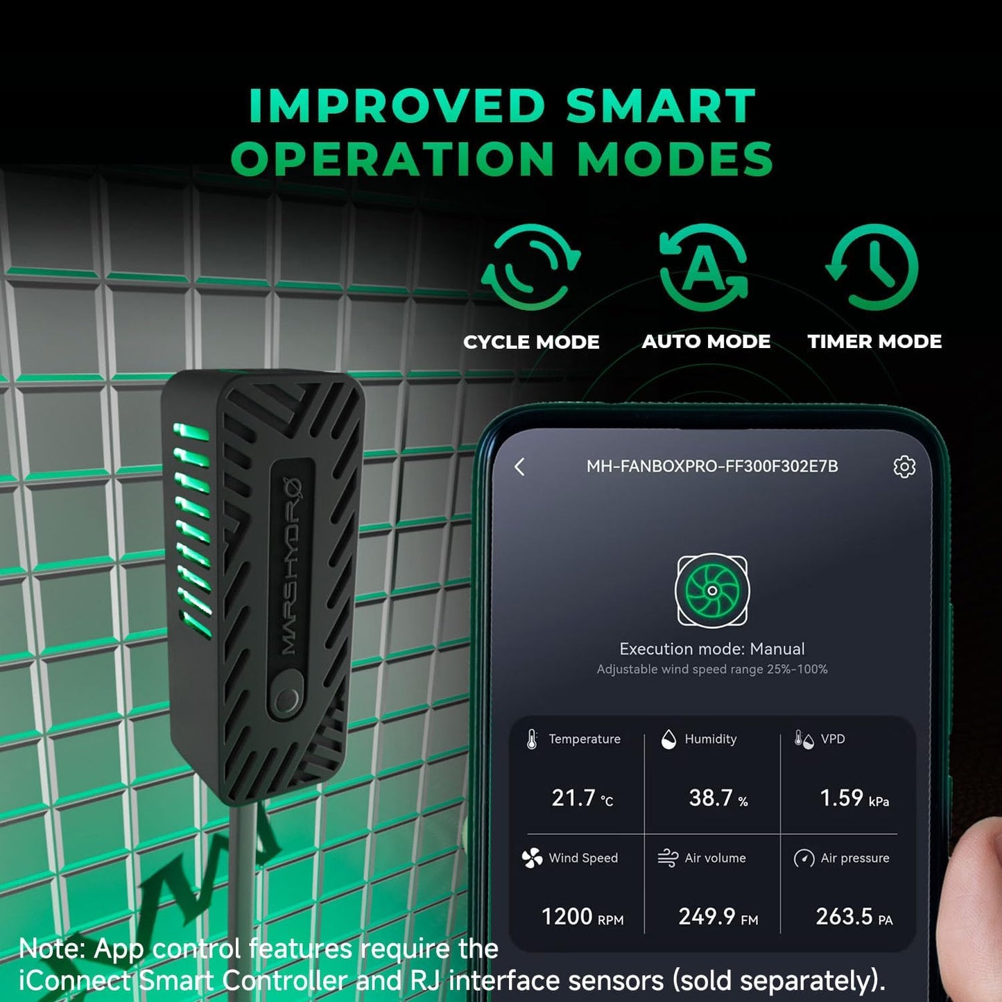 MARS HYDRO 2025 New Version iFresh 6 Inch Smart Inline Fan Combo and iHub-Pro