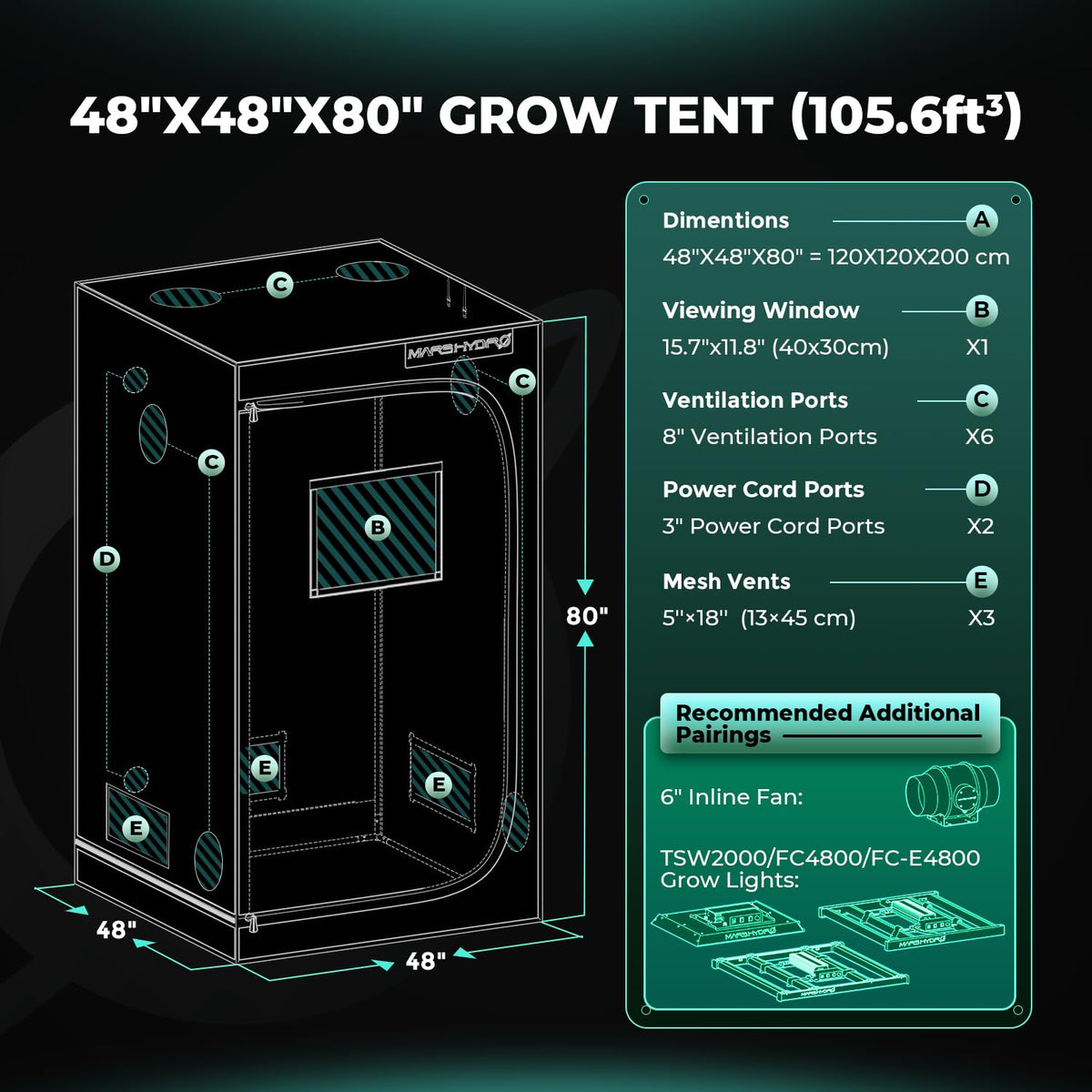 MARS HYDRO Grow Tents, Multiple Sizes