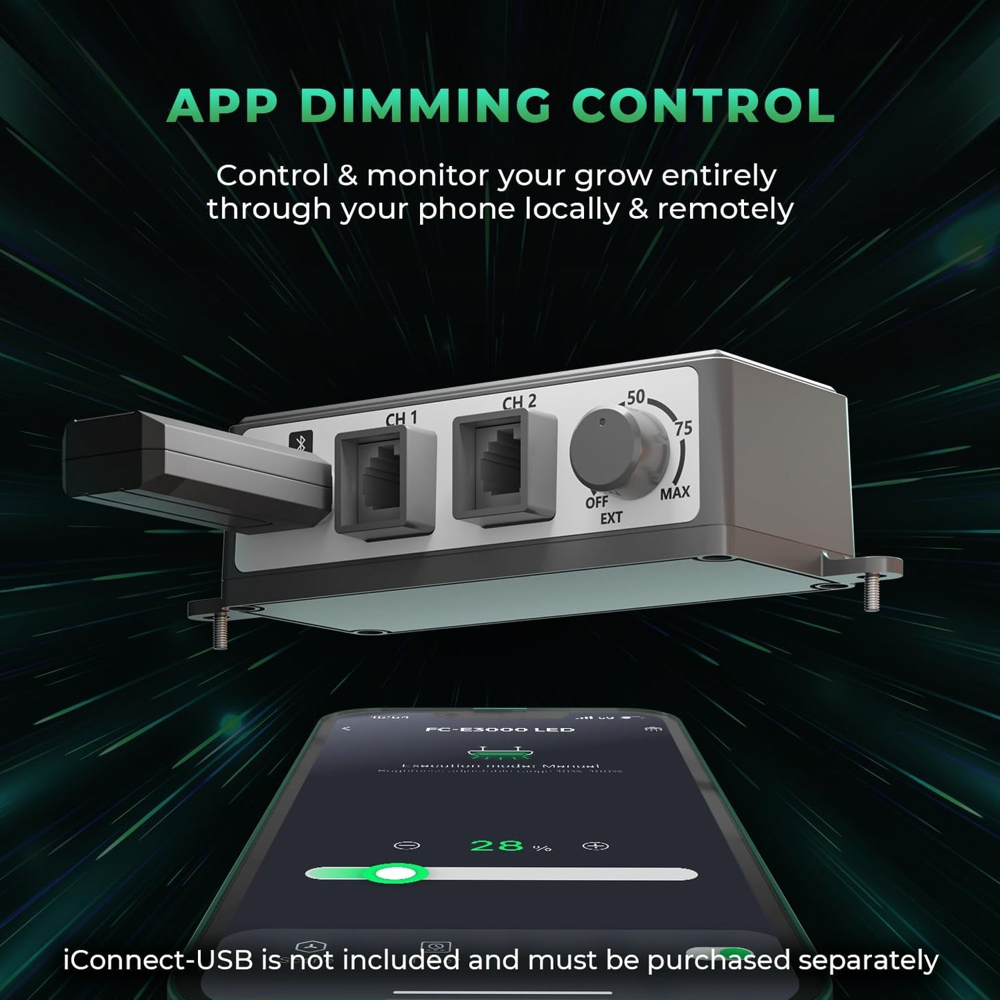 MARS HYDRO FC-E3000 300Watt LED Grow Light with Auto Drip Irrigation Kits with 13 Gallon Foldable Bucket，Full Spectrum, Smart Dimmable & Integrated Grow Lampe for Veg Bloom Flower