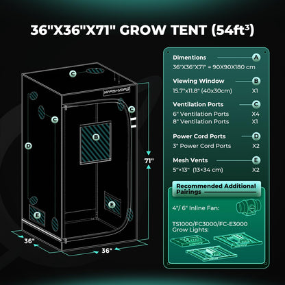 MARS HYDRO Grow Tents, Multiple Sizes