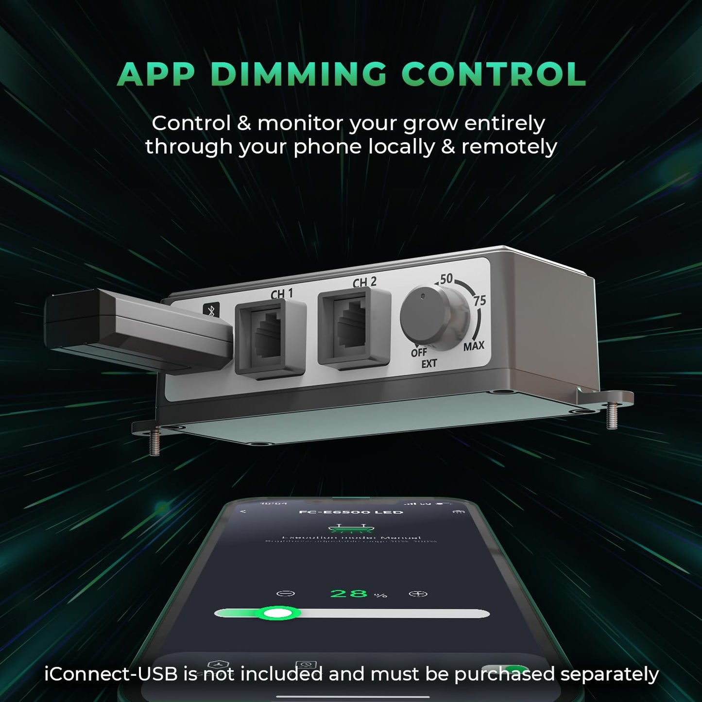 2025 New Version MARS HYDRO FC-E3000 300Watt LED Grow Light 3X3ft Full Spectrum Grow Light Bar, Smart Dimmable & Integrated Grow Lampe for Veg Bloom Flower, Achieve 2.8 umol/J