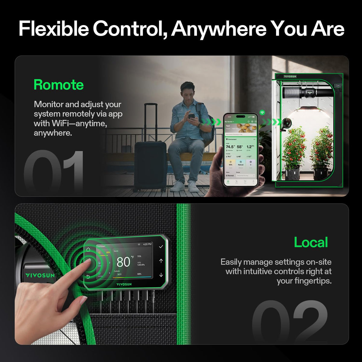 VIVOSUN Environment Controllers and Sensors