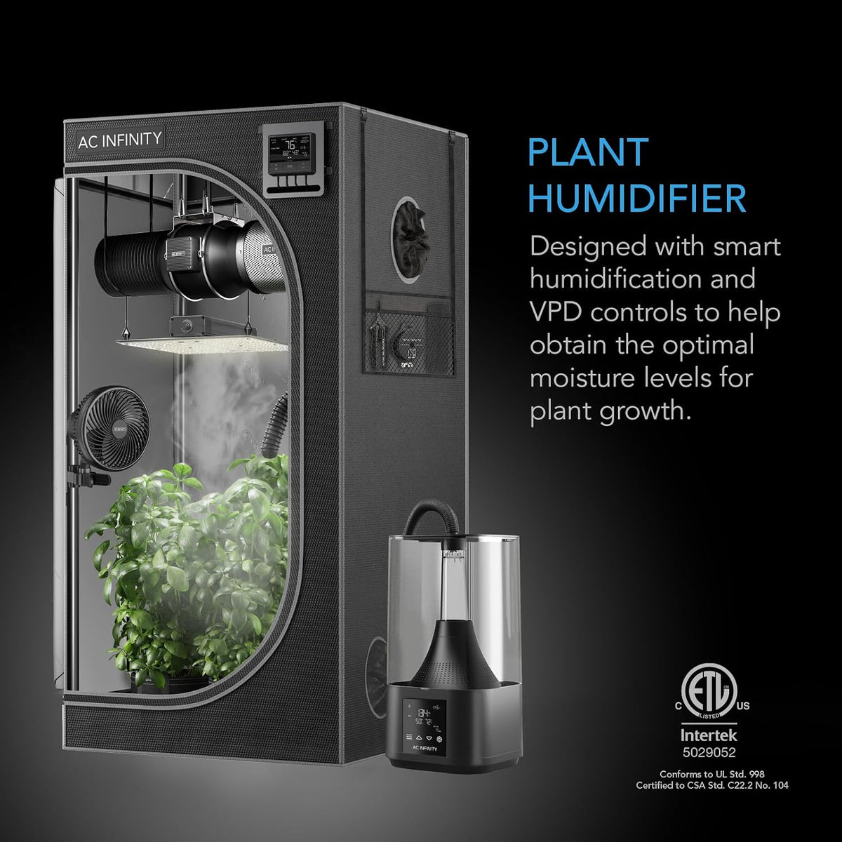 AC Infinity CLOUDFORGE Plant Humidifiers, Multiple Capacities