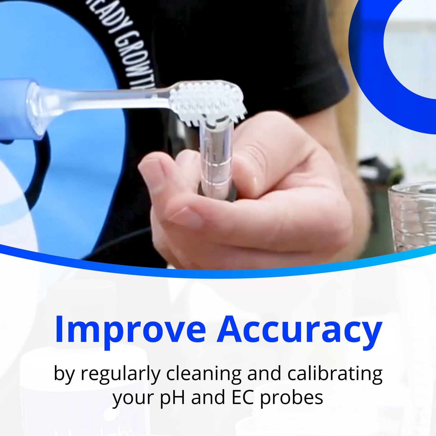 Bluelab CAREKITPH pH Probe Care Kit with Calibration Solution, Storage Solution, and Brush, used for pH Pen, Meter, Monitor, Controller and Tools for Hydroponic System and Indoor Plant Grow