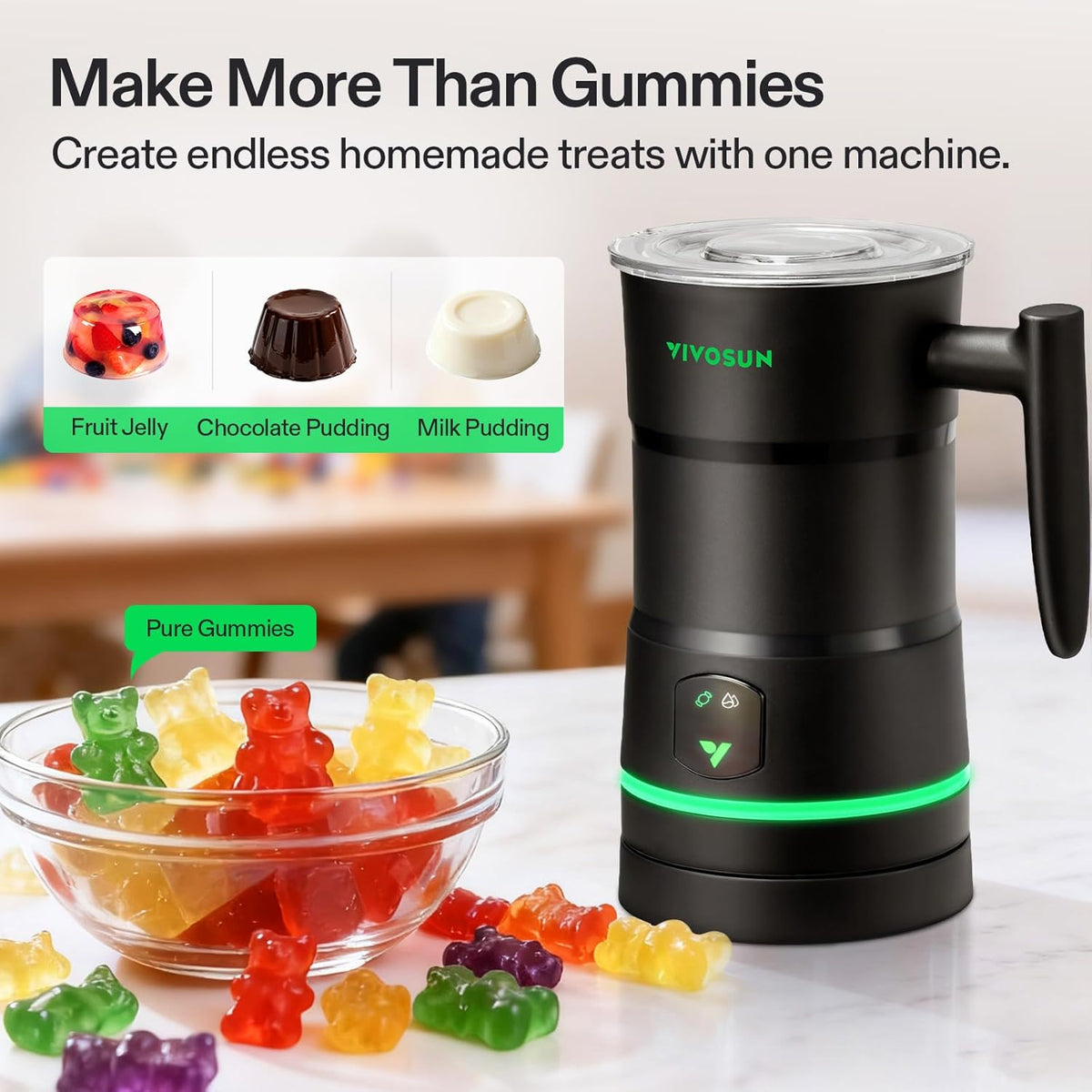 VIVOSUN Gummy Maker Machine, Hands-Free, Oil Infused Edible Mixer