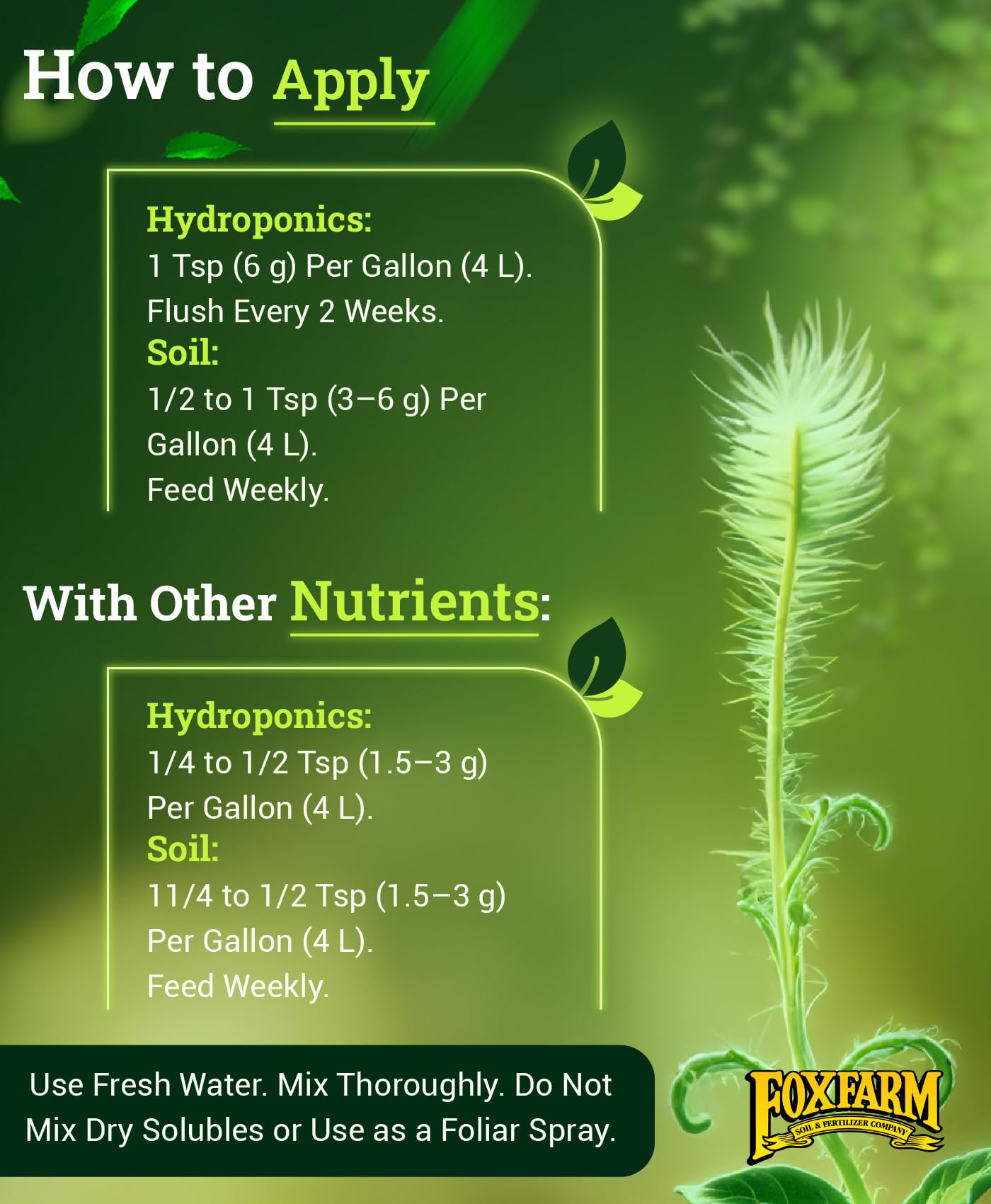 FoxFarm Open Sesame Soluble Fertilizer, High-Phosphorus Fertilizer for Early Blooming, pH Balanced - Supports Bud Development, NPK 5-45-19 (6 oz)