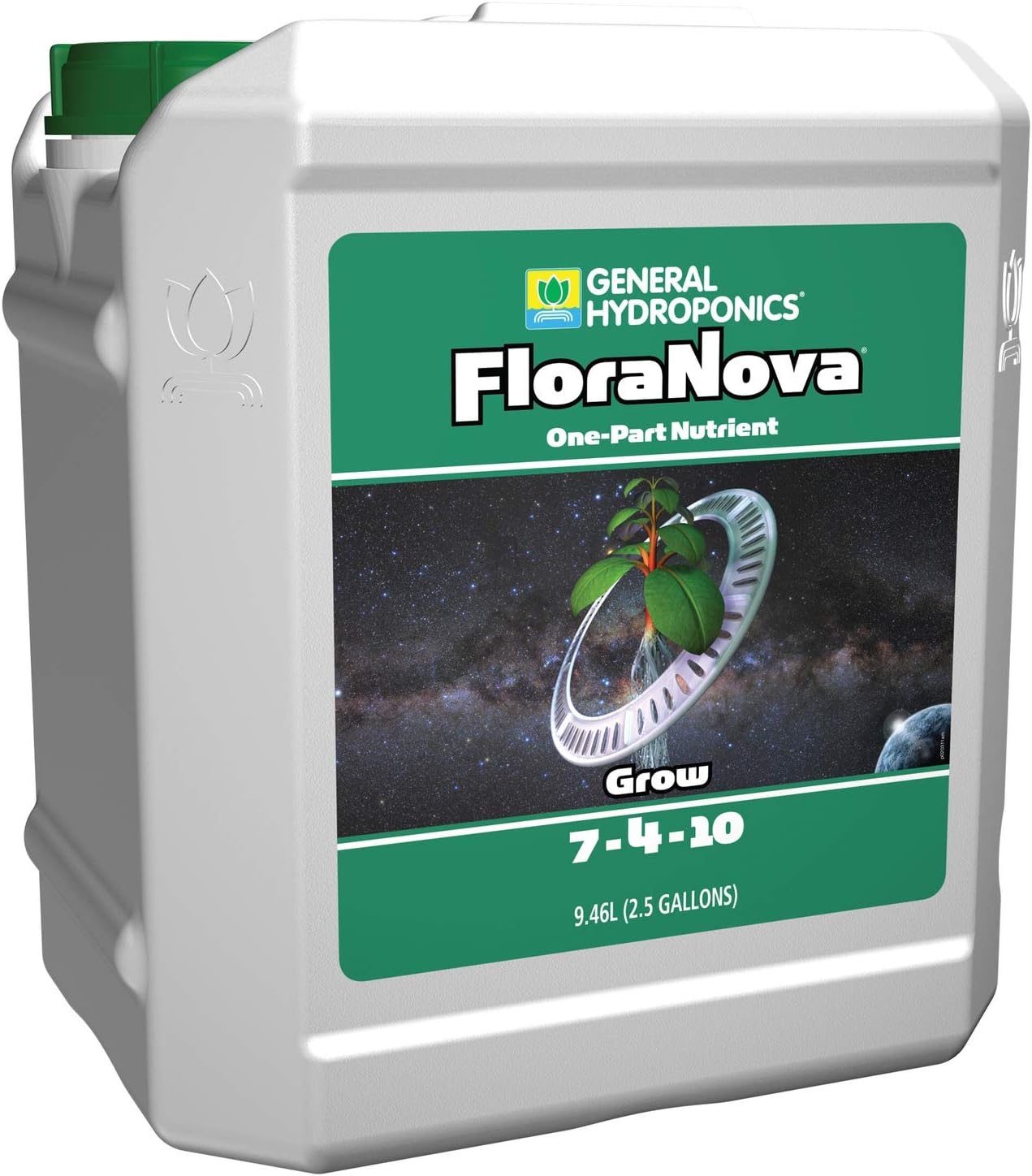 General Hydroponics FloraNova Grow 7-4-10, Robust Strength of Dry Fertilizer But in Rapid Liquid Form, Use for Hydroponics, Soilless Mixtures, Containers & Garden Grown Plants, 1-Quart