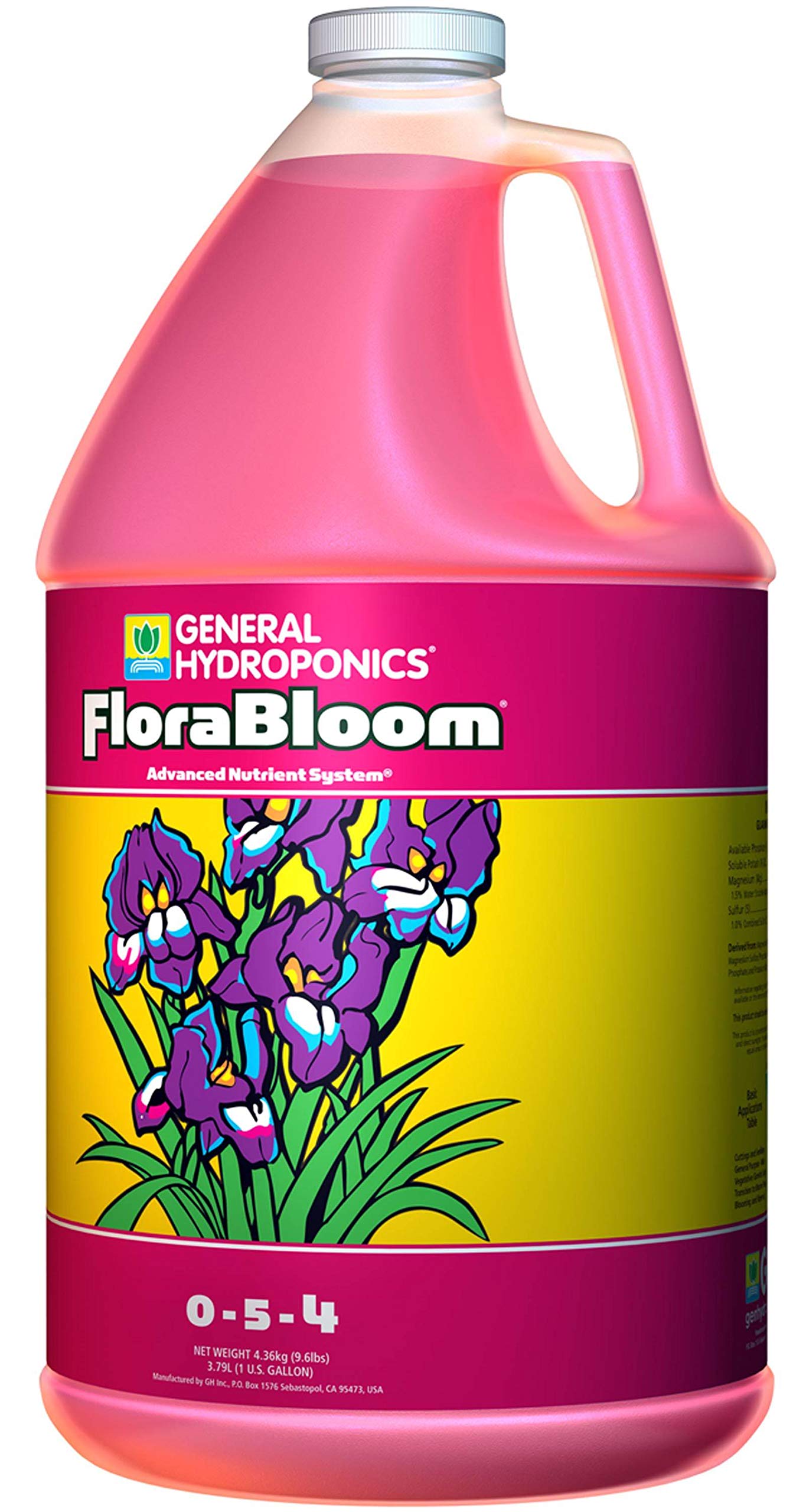 General Hydroponics FloraBloom 0-5-4, Use With FloraMicro & FloraGro for a Tailor-Made Nutrient Mix, Provides Nutrients for Reproductive Growth, Ideal for Hydroponics, 1-Quart