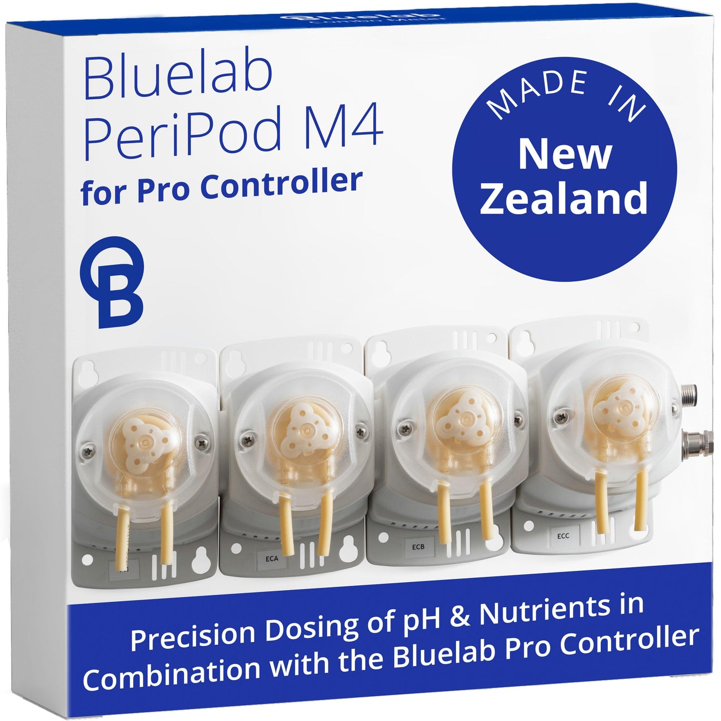 Bluelab PERIPODM4 Peripod M4 for Pro Controller, Dosing for pH and Nutrient (TDS), 4 Pumps with Accessories (Pro Controller Sold Separately), Tool for Hydroponic System and Indoor Plant Grow