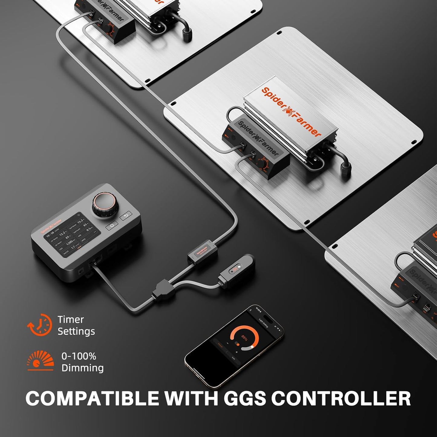 Spider Farmer 2024 New SF1000 LED Grow Light with Samsung LM301H EVO High Efficiency SmartG12 Hydroponics Growing System, 12 Pods Indoor Garden with 36W LED Grow Light Full-Spectrum, APP