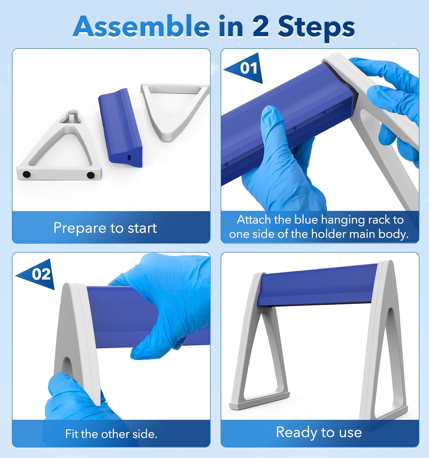 FOUR E'S SCIENTIFIC 2 Pcs Pipette Stand, Lab Pipettor Holder, Plastic Micropipette Rack Hold Up to 7-8 Pipettes (Micro Pipettes Not Included)