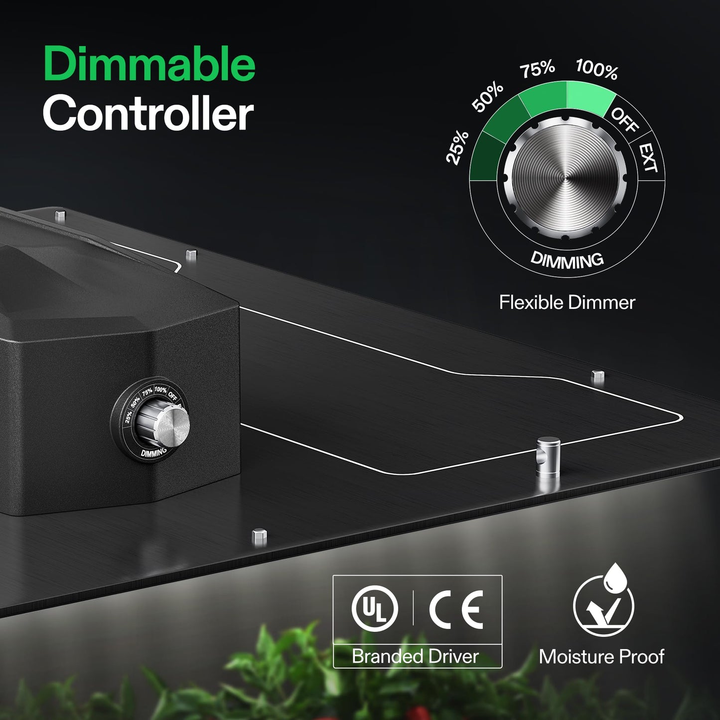 VIVOSUN VS2000 LED Grow Light with Full Spectrum Diodes & Brand Driver Dimmable Lights Sunlike for Seedling Veg & Bloom Plant Grow Lamps for 2x4/3x3 Grow Tent