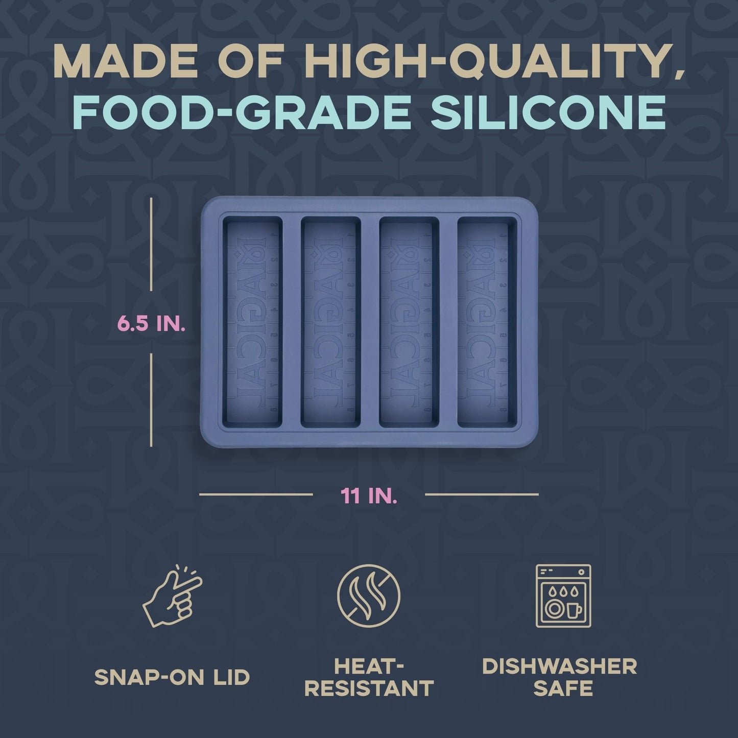 Magical Butter Silicone Non-Stick Tray – BPA-Free Mold for Easy Butter, Brownies, Granola & Chocolate Bars – Creates 8 Tbsp Sticks for Baking & Cooking