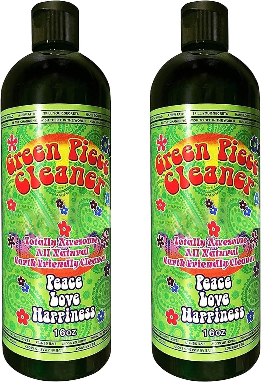 Green Piece® Glass Cleaner 16 oz Bottle with Set of 3 Silicone Plugs - Excellent for Scent Proofing and Cleaning