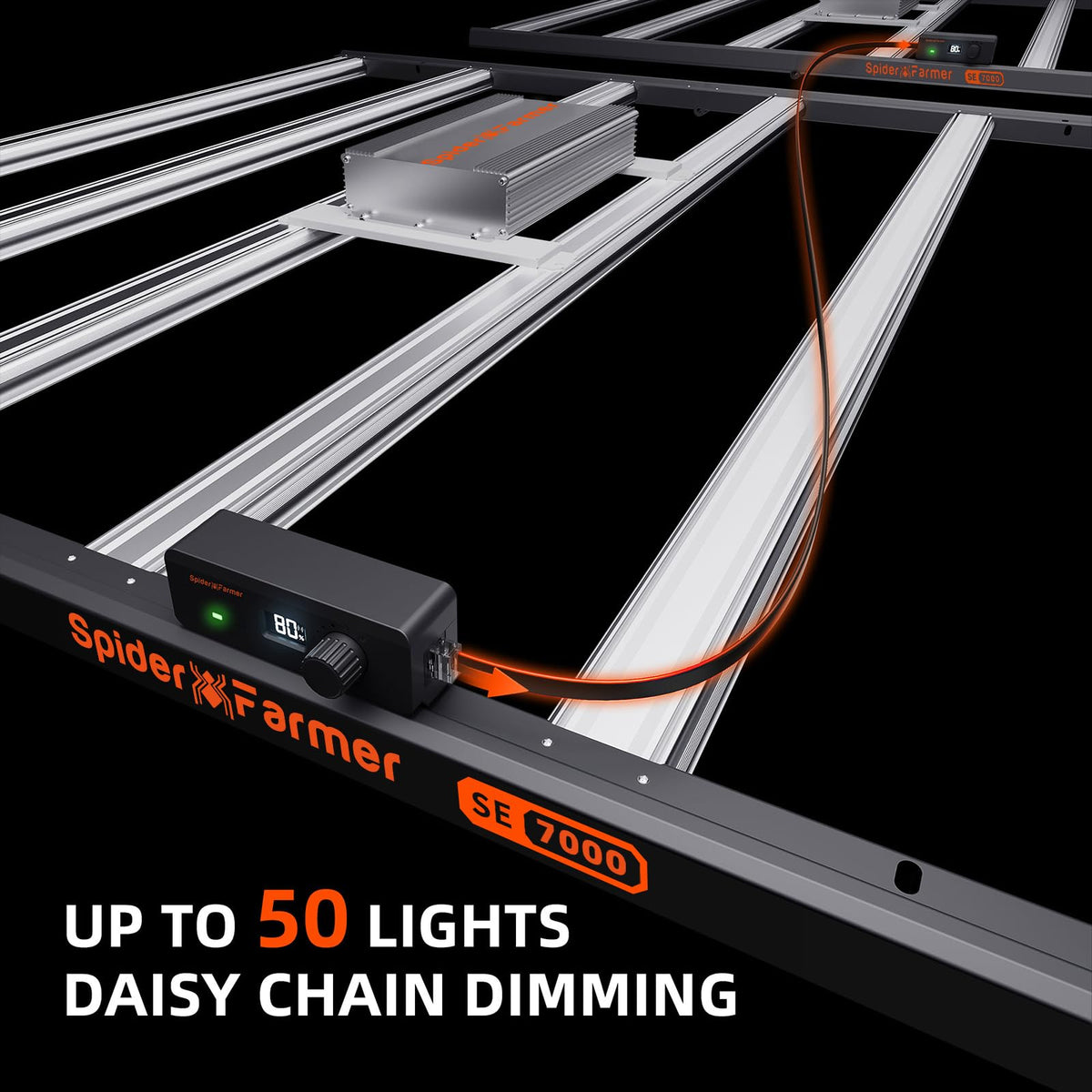Spider Farmer SE5000 LED Grow Light 480W for 4x4 Grow Tents, App‑Controlled