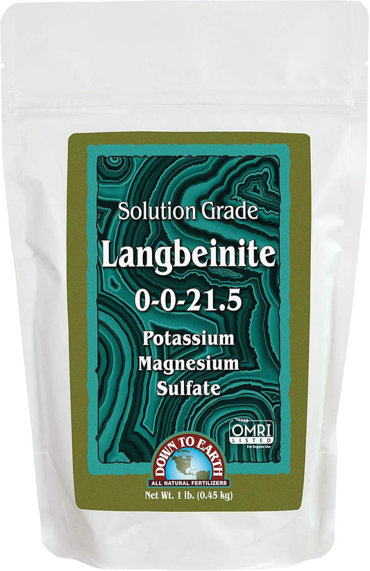 Down to Earth OMRI Organic Solution Grade Langbeinite 0-0-21.5, 1 lb