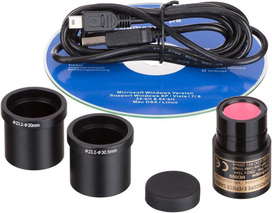 AmScope 5.0 MP USB Still & Live Video Microscope Imager Digital Camera + Calibration Kit