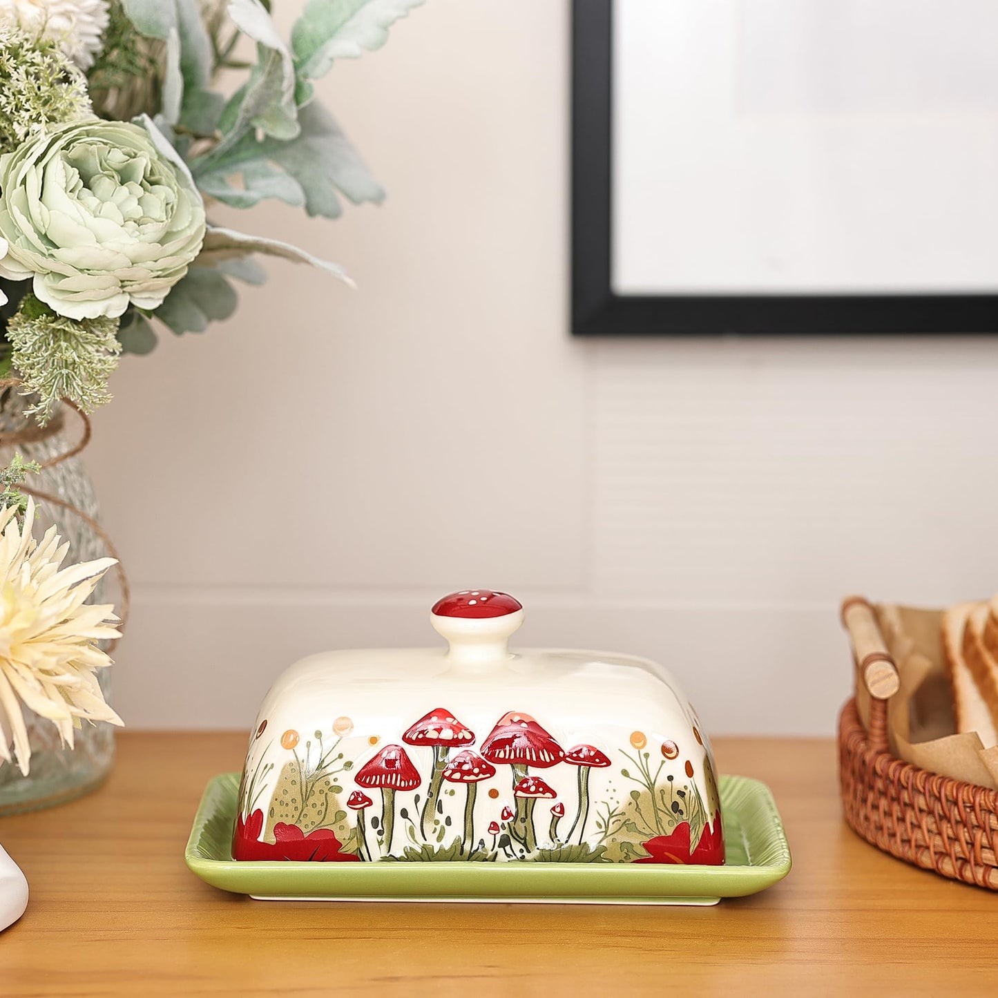 Mushroom Butter Dish With Lid