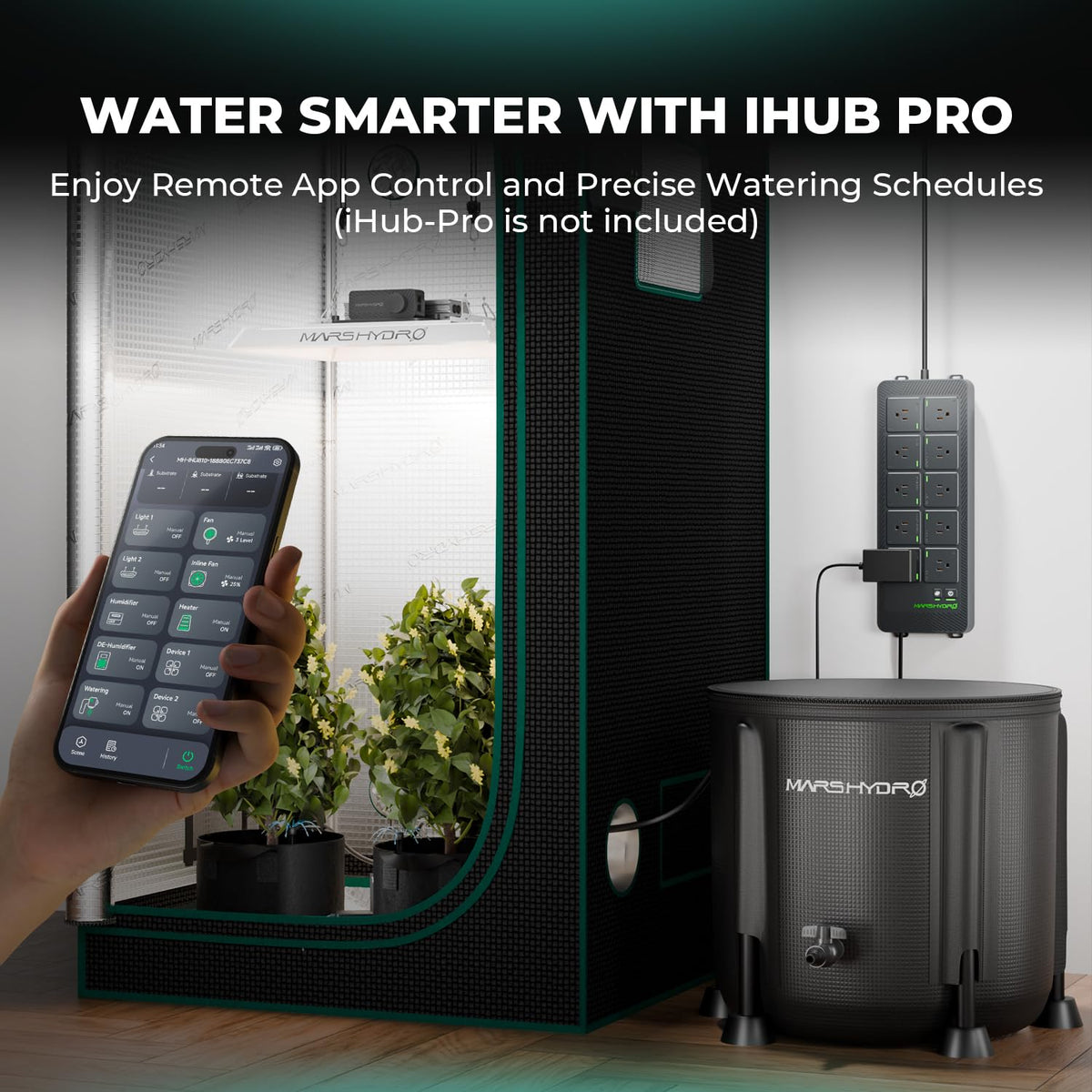 MARS HYDRO Auto Drip Irrigation Kits with 13 Gallon Foldable Bucket