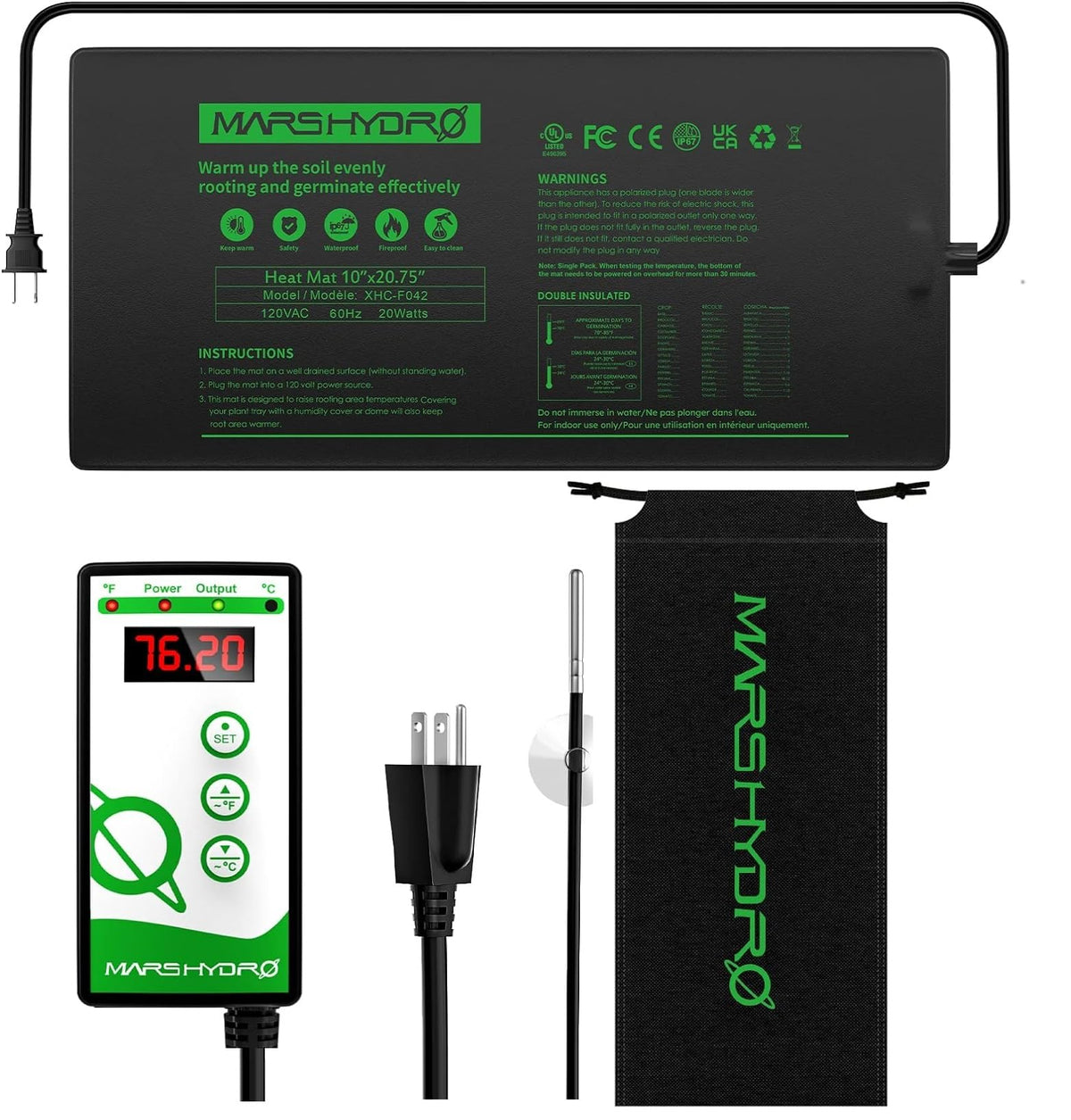 MARS HYDRO Seedling Heat Mats and Kits, Multiple Sizes