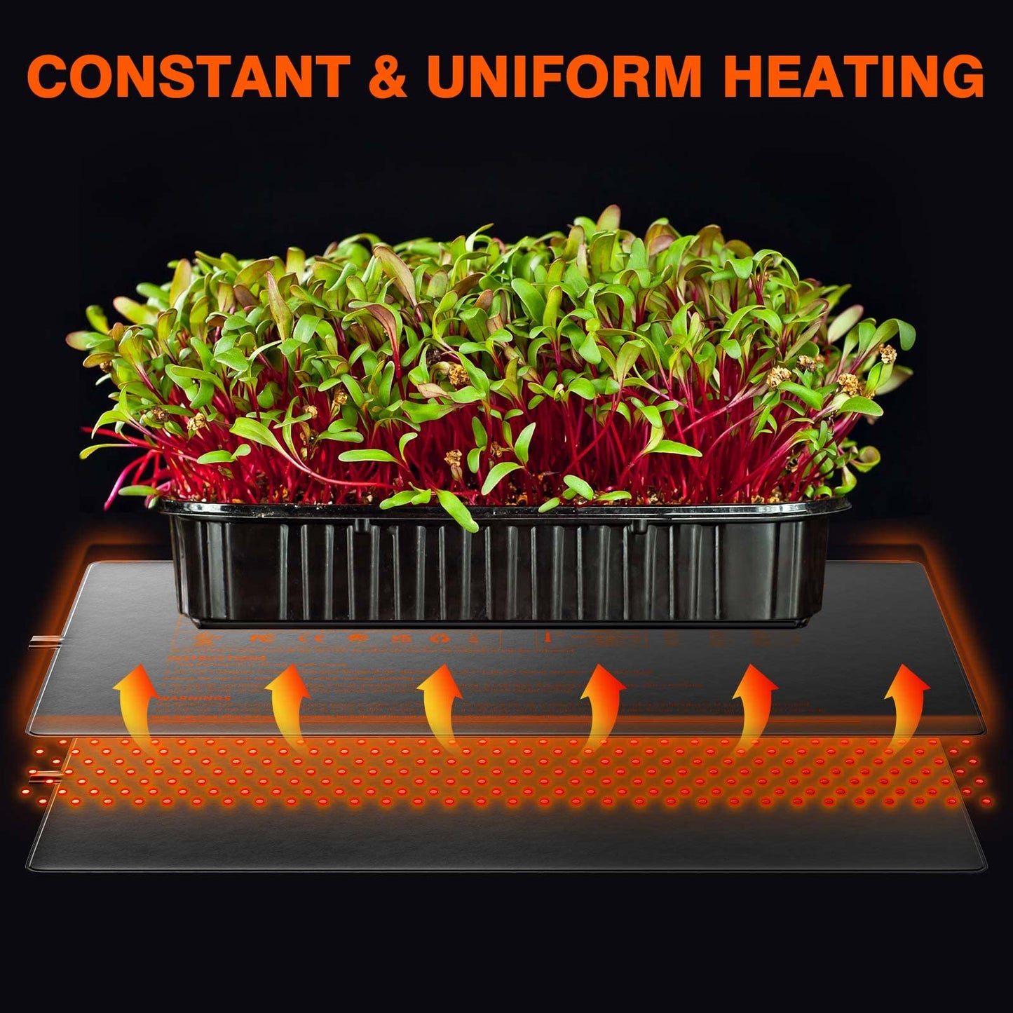 Spider Farmer Seedling Heat Mat 48"X20.75" and Digital Thermostat Controller Set Waterproof Durable for Indoor Gardening (MET UL Certified)