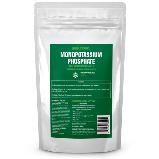 Humboldts Secret Monopotassium Phosphate 0-52-34 | MKP Fertilizer Bloom Booster for Flowers, Fruits & Vegetables | High Purity Water Soluble Phosphorus and Potassium Plant Food | 2 lb