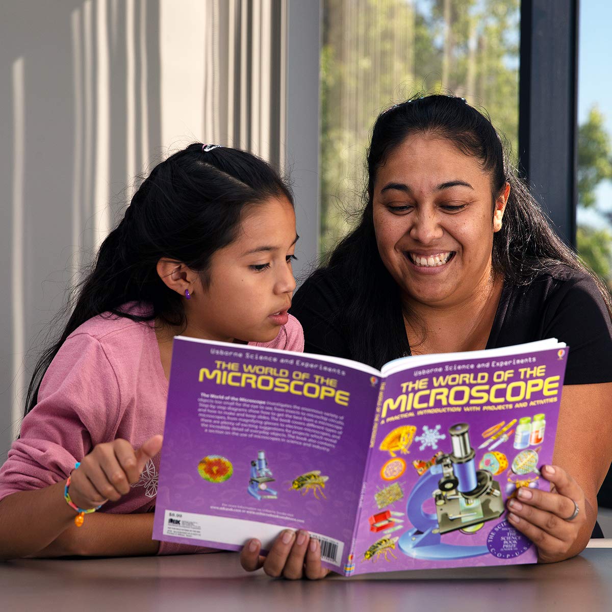 AmScope 120X-1200X 52-pcs Beginner Microscope STEM Kit with Metal Body Microscope, Plastic Slides, LED Light and Carrying Box (M30-ABS-KT2-W),White