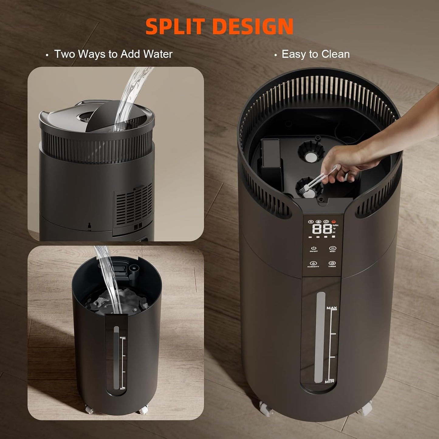 Spider Farmer 16L Humidifier with 3-Tier Plant Stand Waterproof Tray Metal Shelf 46Lx15Dx70H