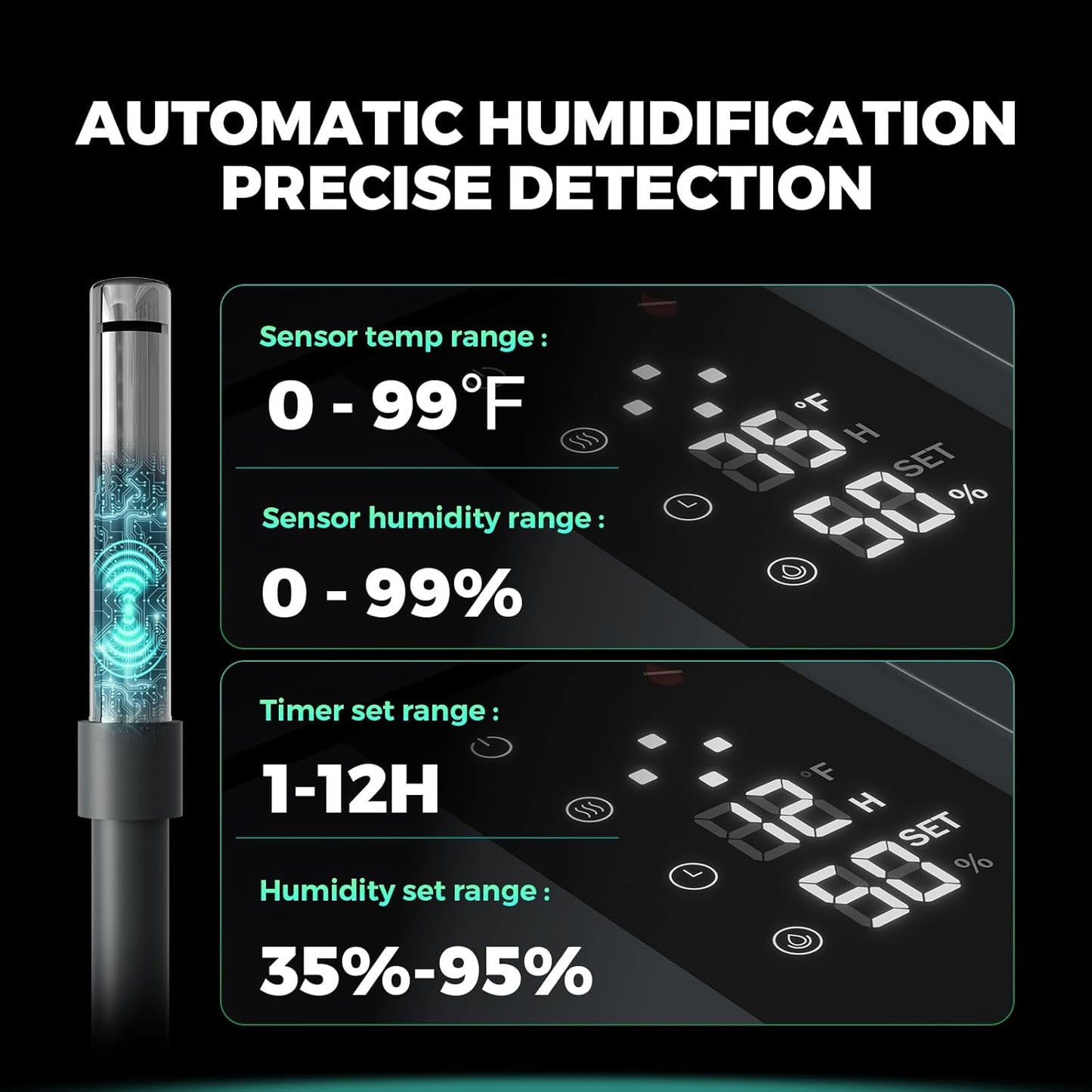 MARS HYDRO Plant Humidifier 5L,with Adjustable Humidity and Mars Hydro iHub-Pro, Smart 10AC Power Strip Kit 10-Outlet All-in-One Grow Room Hub, WiFi Environmental Control for Light, Temperature, Humid