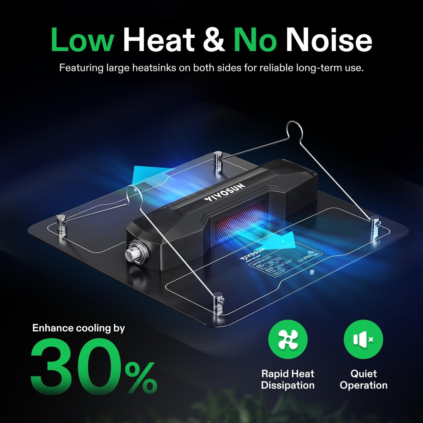 VIVOSUN VS2000 LED Grow Light with Full Spectrum Diodes & Brand Driver Dimmable Lights Sunlike for Seedling Veg & Bloom Plant Grow Lamps for 2x4/3x3 Grow Tent