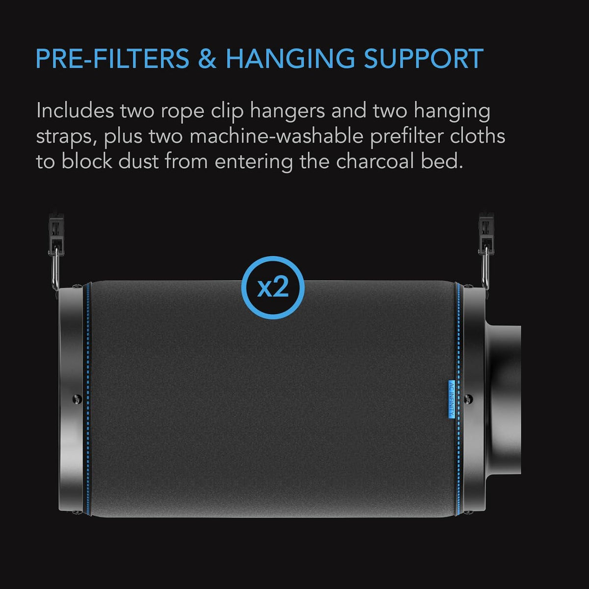 AC Infinity Carbon Filters, Multiple Sizes
