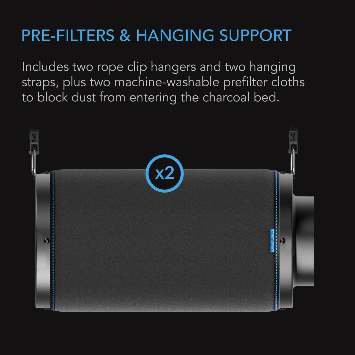 AC Infinity Carbon Filters, Multiple Sizes