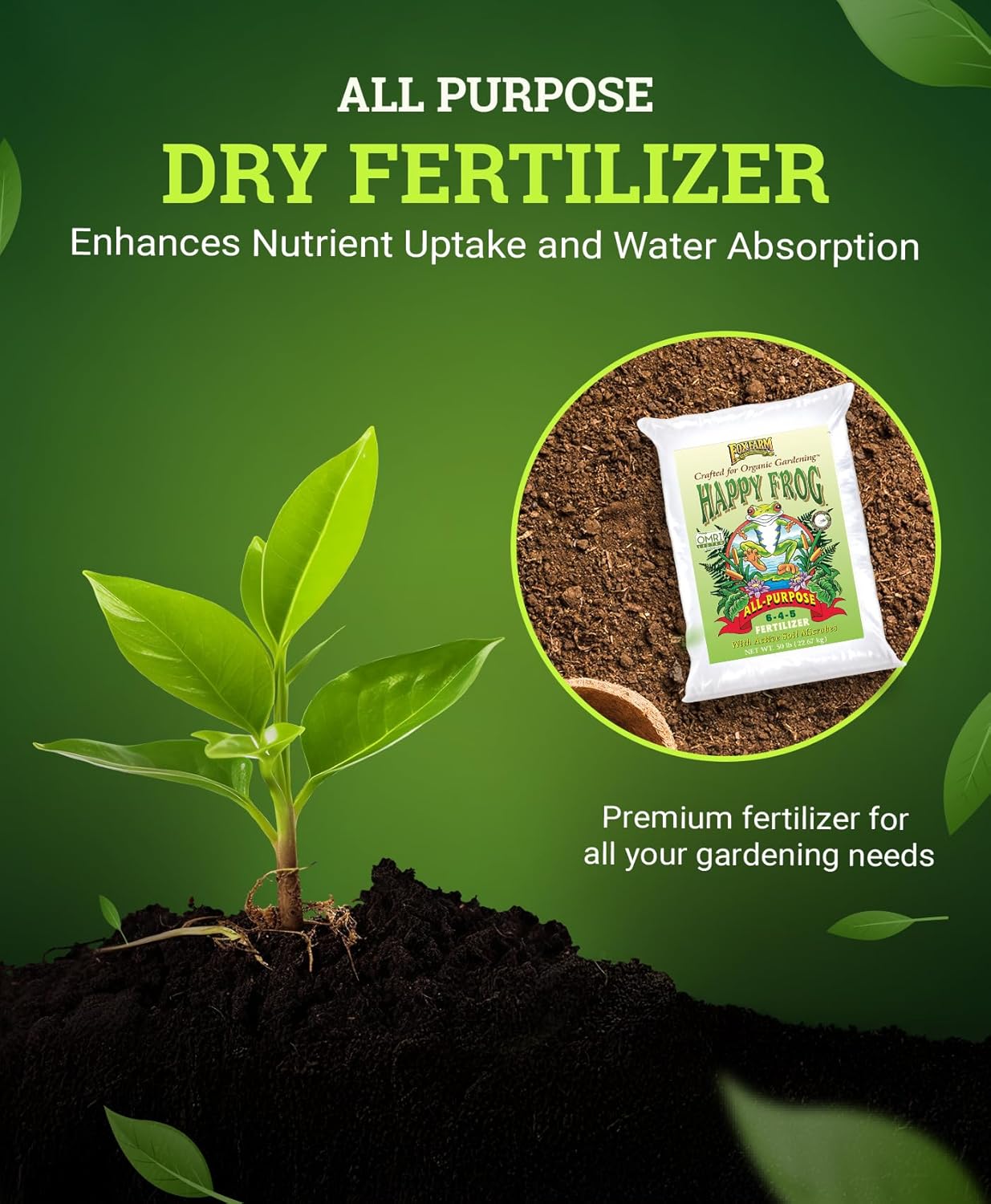 FoxFarm Happy Frog All Purpose Fertilizer 50 lb Bag
