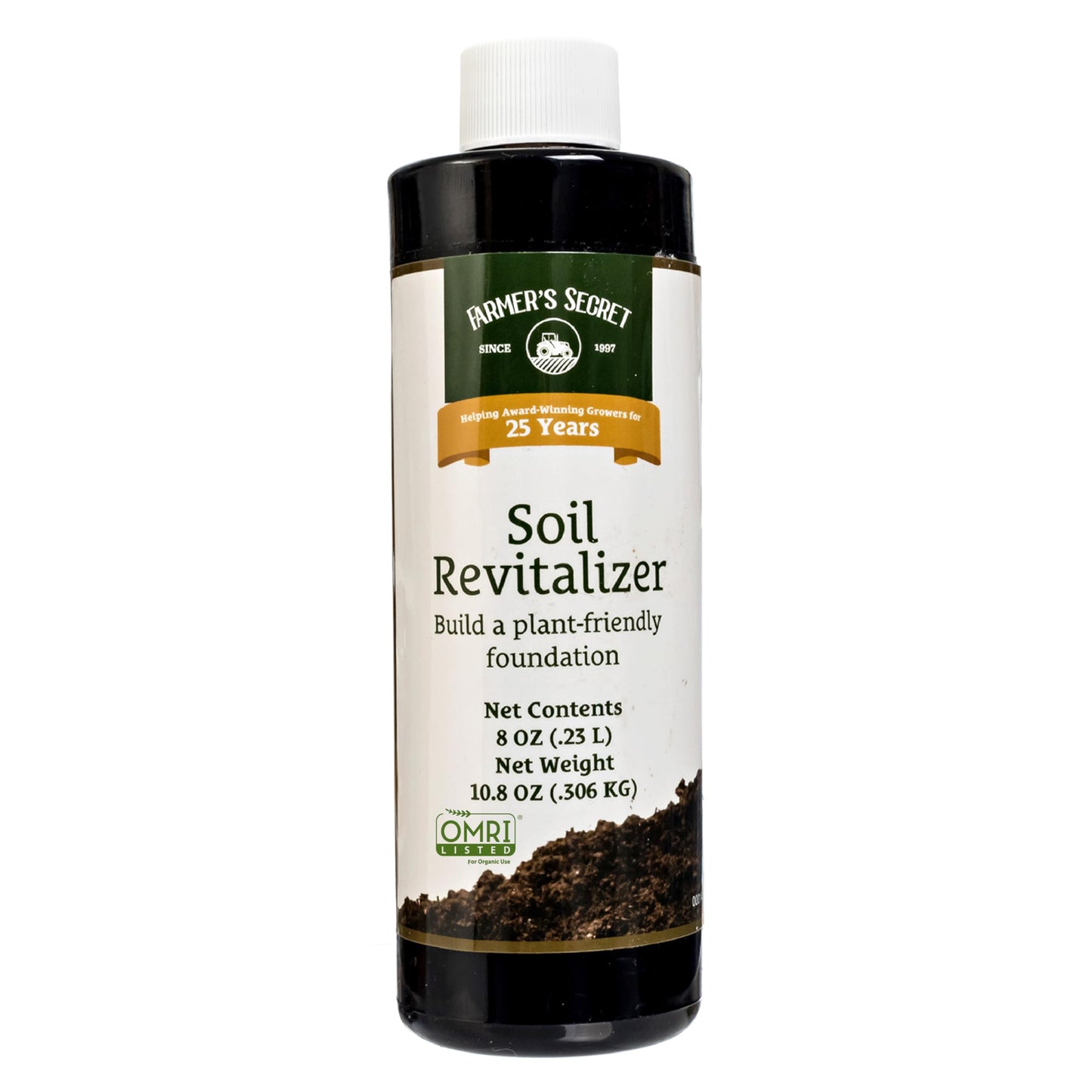 Farmer’s Secret Soil Revitalizer (32oz) - Organic (OMRI Listed) Soil Health Booster - Liquid Compost Soil Amendment - Activated Humic Acid - Liquid Compost Soil Amendment